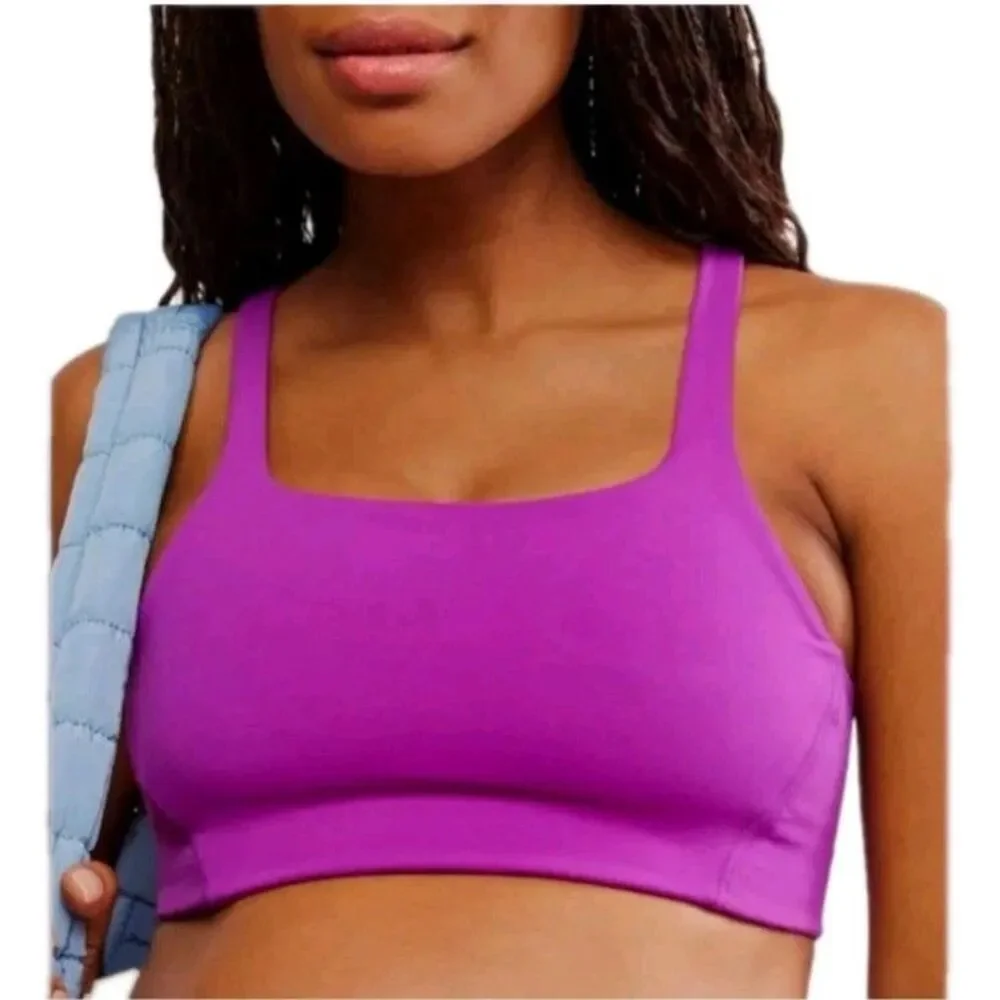 Free People x Hatch Never Better‎ Square Neck Maternity Sports Bra XS NWT Berry