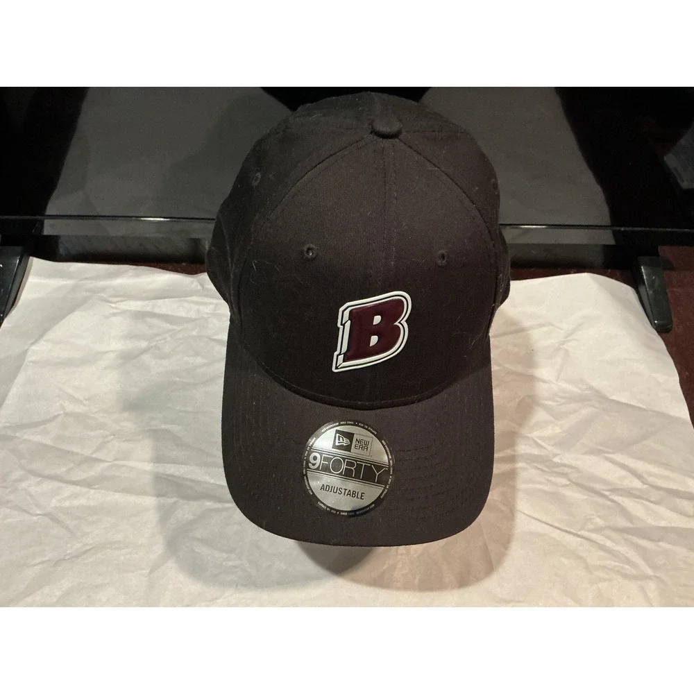 New Era 9FORTY Black‎ Adjustable Hat Mens Embroidered B Logo Baseball Cap