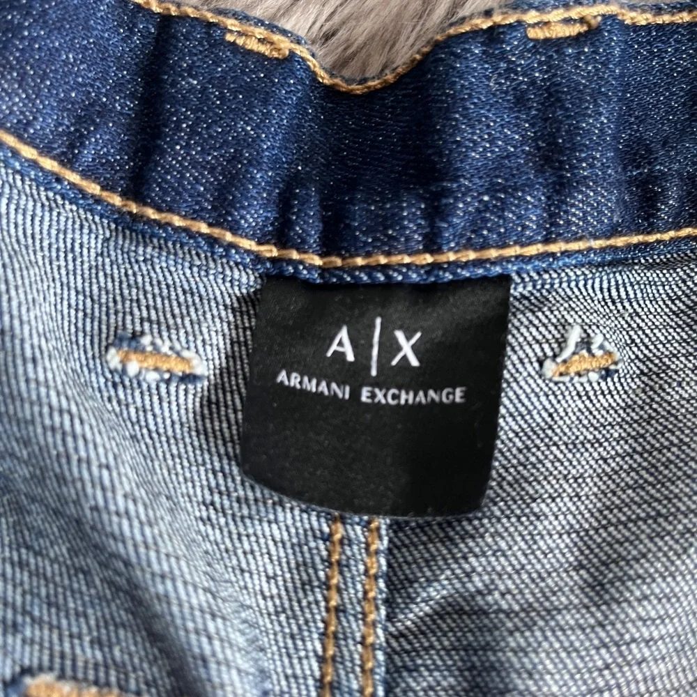 Armani Exchange Dark Blue Jean Shorts Men’s Size 31 NWT New Designer Denim AX