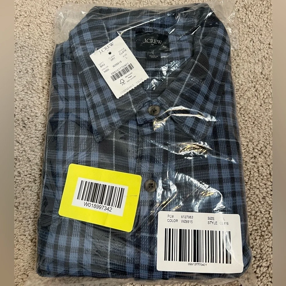 J. Crew plaid imported business