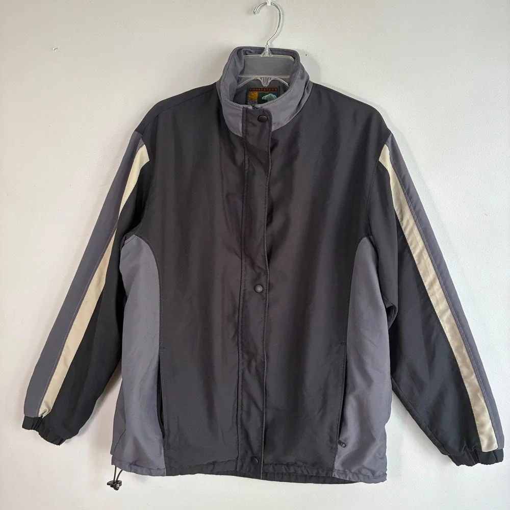 Vtg Forrester's Gore-Tex Jacket Mens M Gray Black Colorblock Full Zip USA Oregon