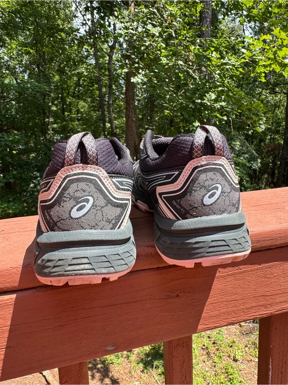 ASICS GEL-Venture 7 Women’s 8.5 Black Graphite Grey Pink Trail Running Shoes