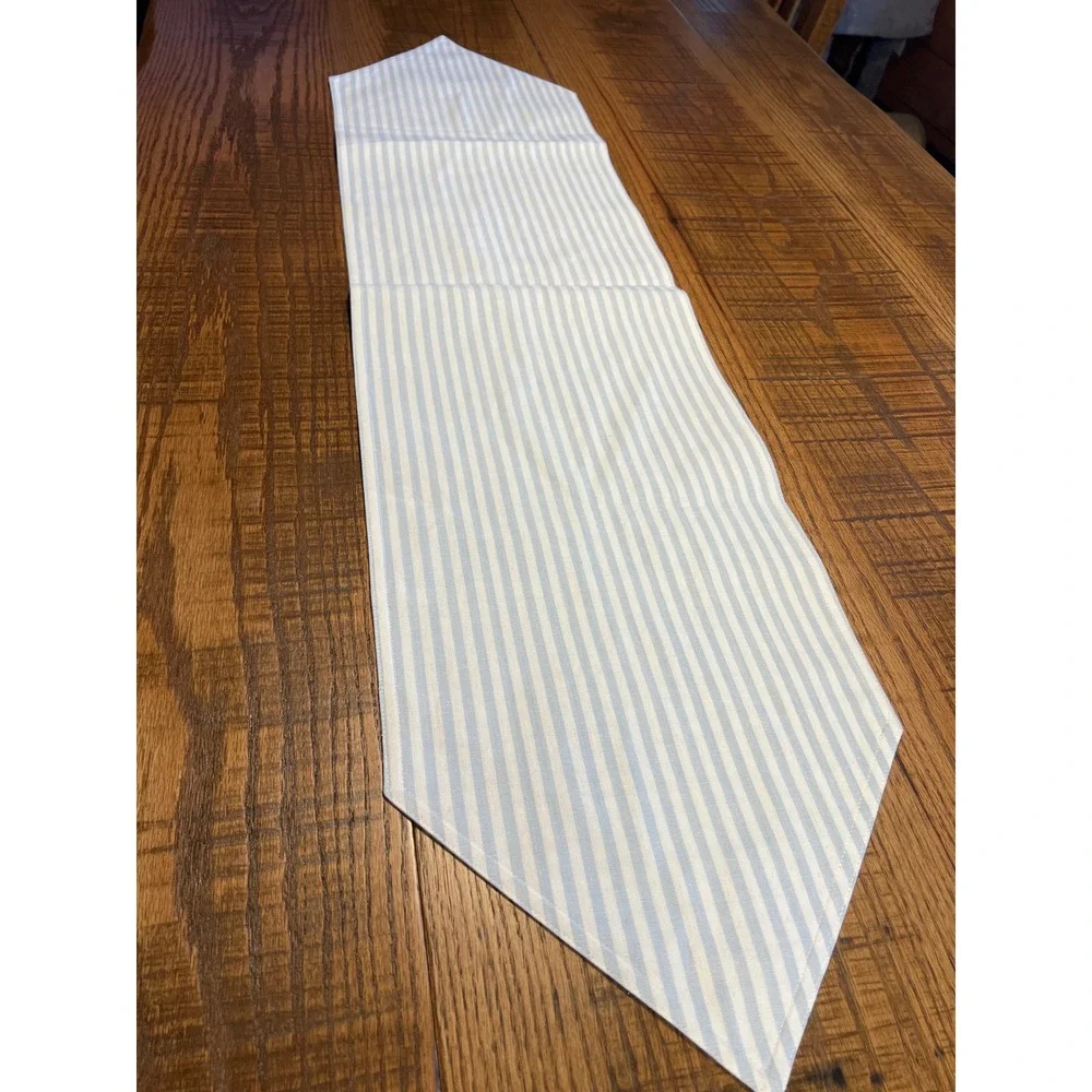 Blue Gingham Daisy Table Runner Farmhouse Country Cottage Shabby Chic 53x13 Spri