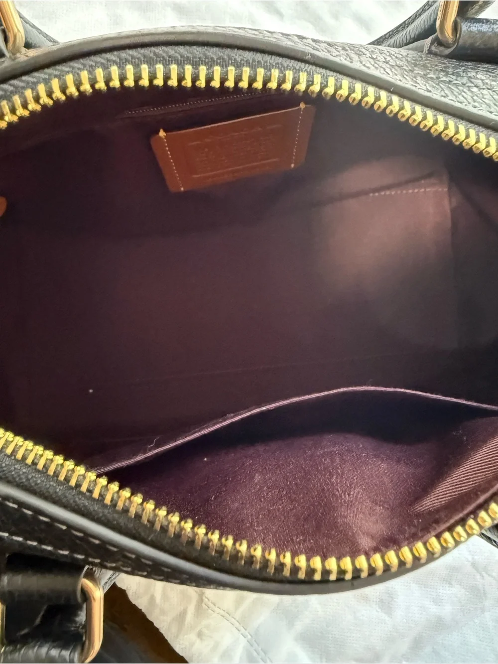 Coach pebbled leather