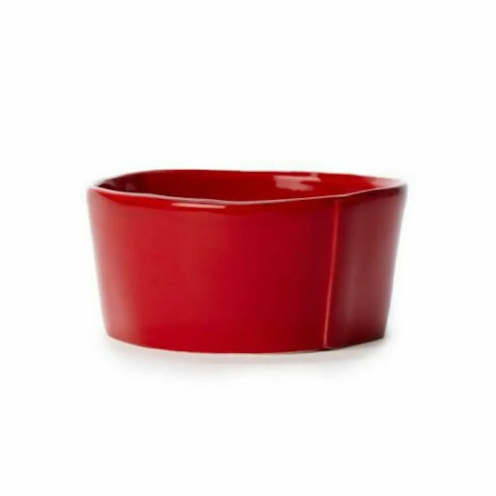 Vietri Lastra Red Cereal Bowls Made in Italy Set of 2