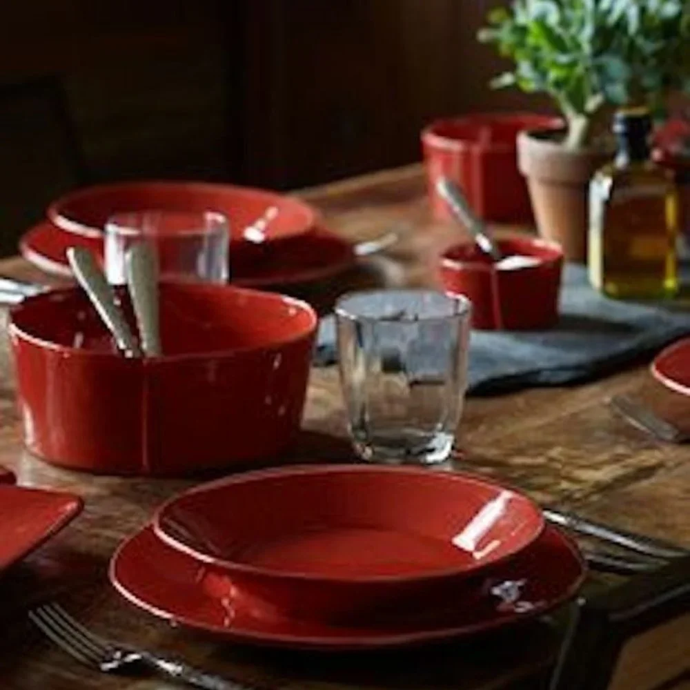 Vietri Lastra Red Cereal Bowls Made in Italy Set of 2