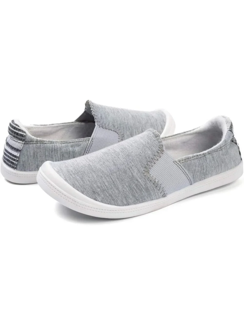Women's Light Grey Comfortable Lace-Up Breathable Walking Casual Stylish Sneaker