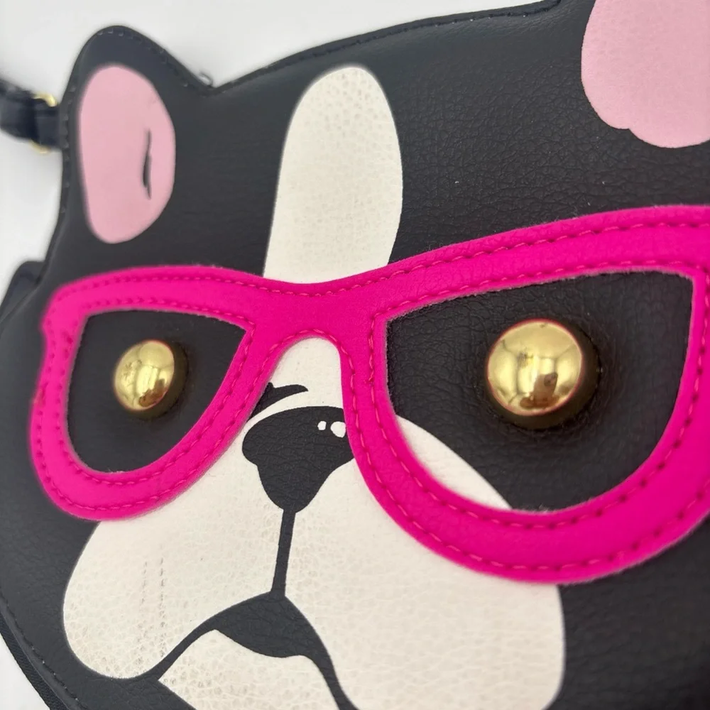 Betsey Johnson‎ Black and Pink Dog Baby Bag