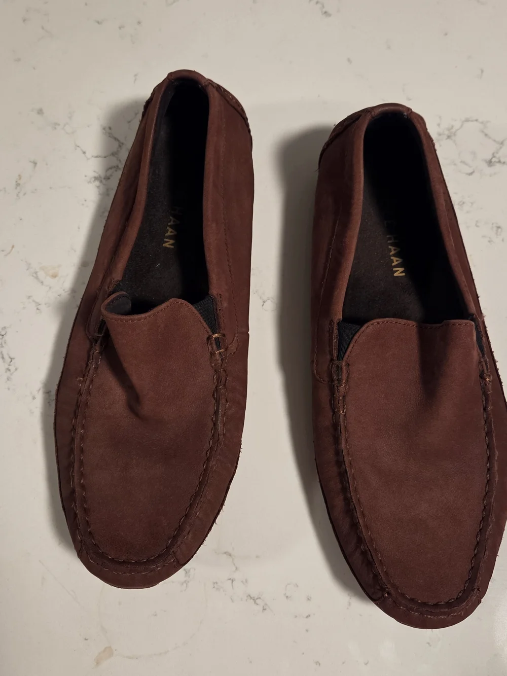 Cole Haan Wyatt Venetian Brown Nubuck Driving Loafers Men’s 9M