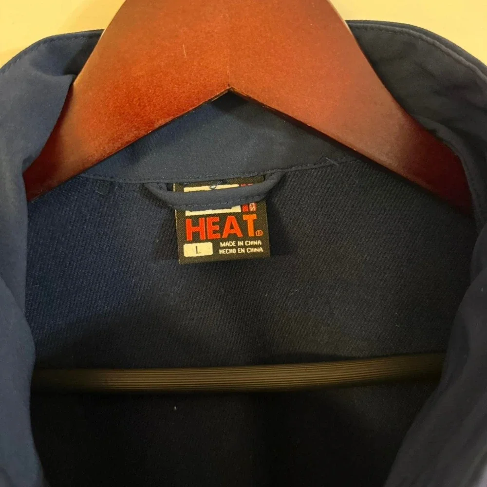 Heat Men's Blue Jacket Size L Full Zip Lightweight‎ Casual Outdoor Coat