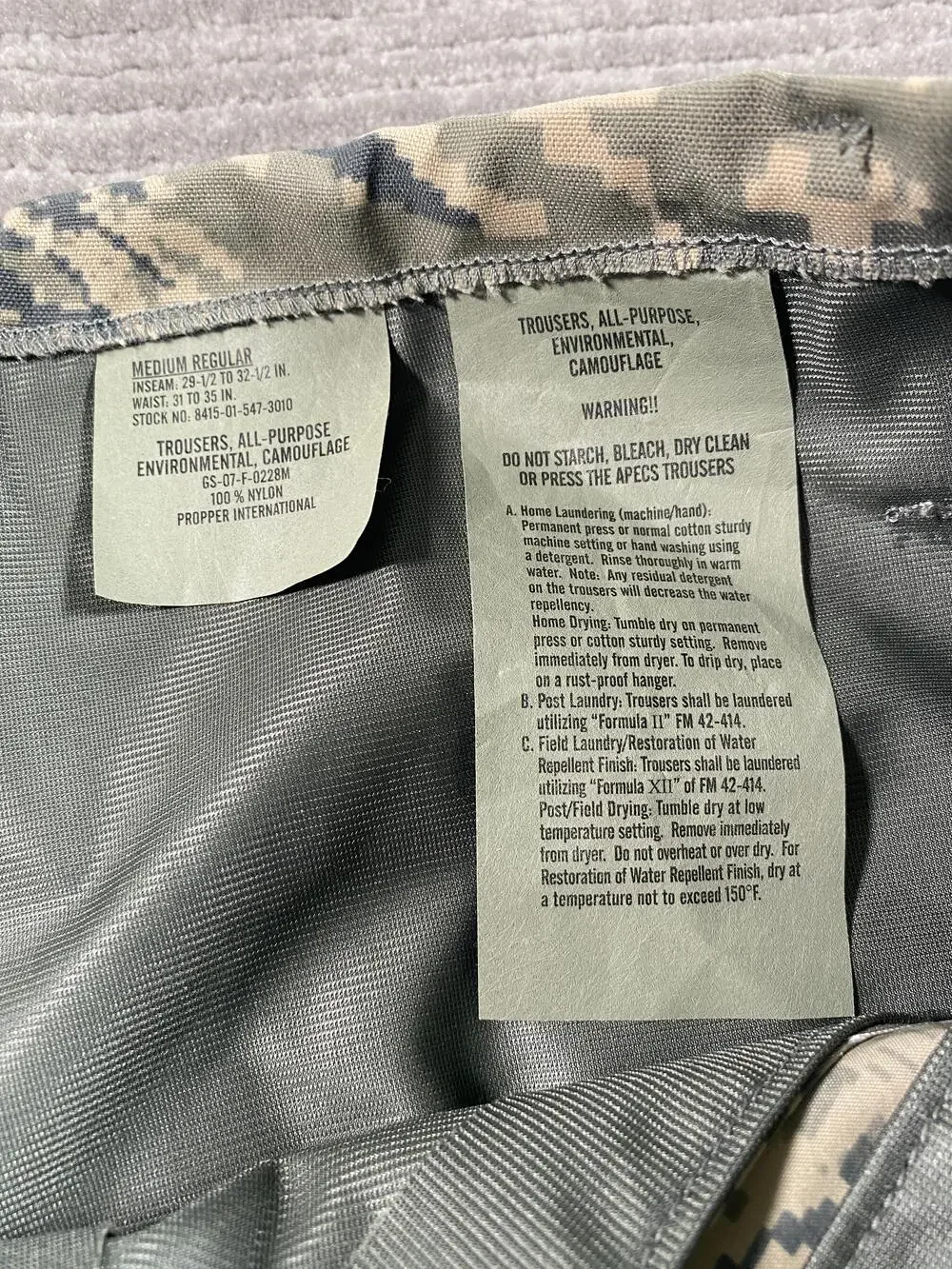 Propper apecs trousers