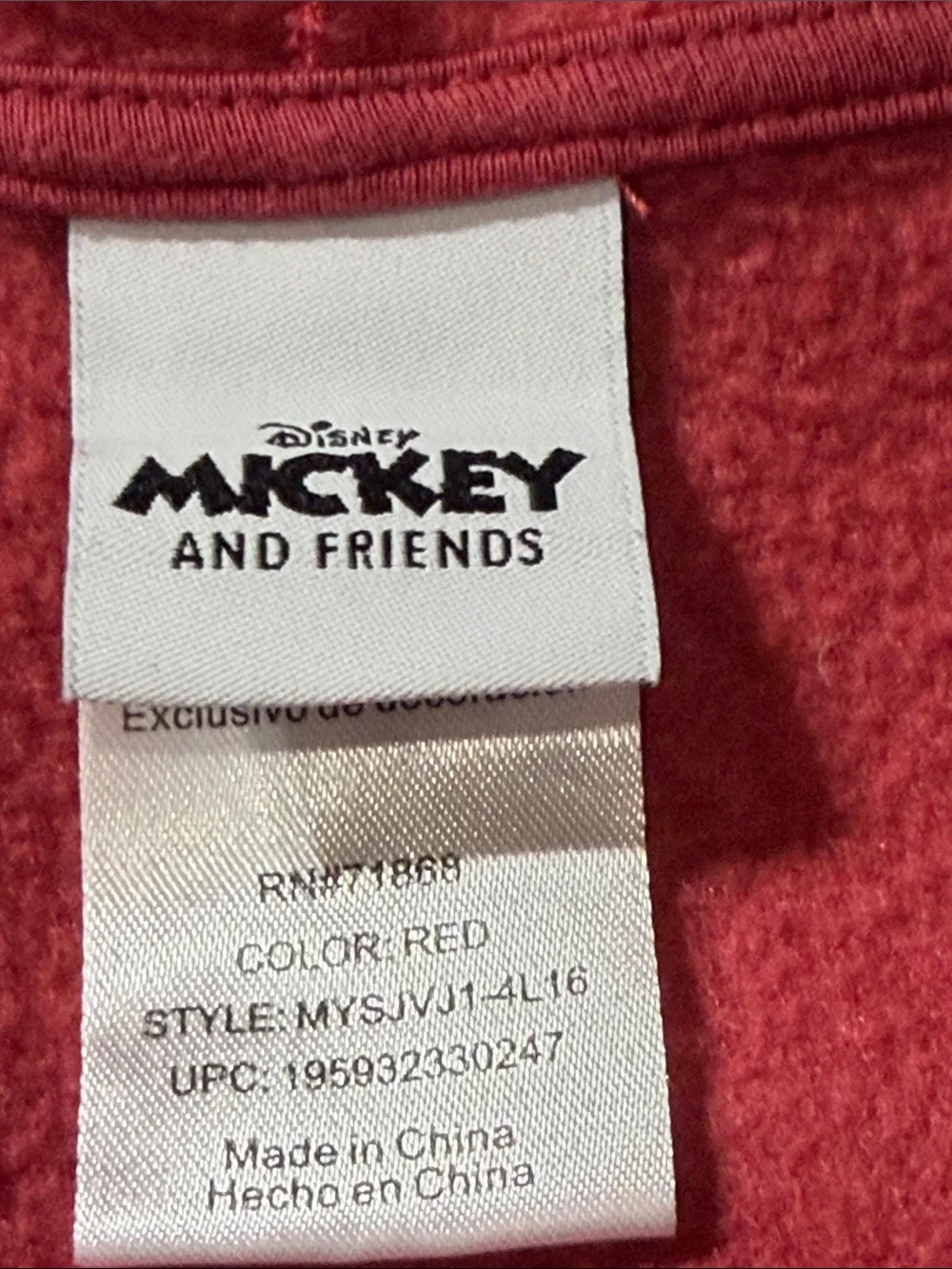 Disney soft red