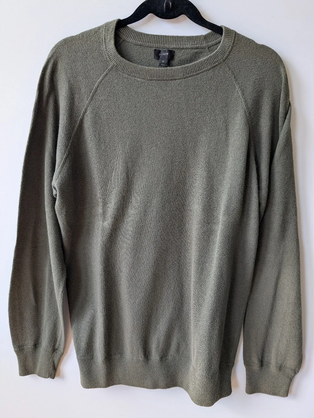 J.Crew 100% Cotton Raglan Crewneck Sweater Bundle (Set of 2, Size M)