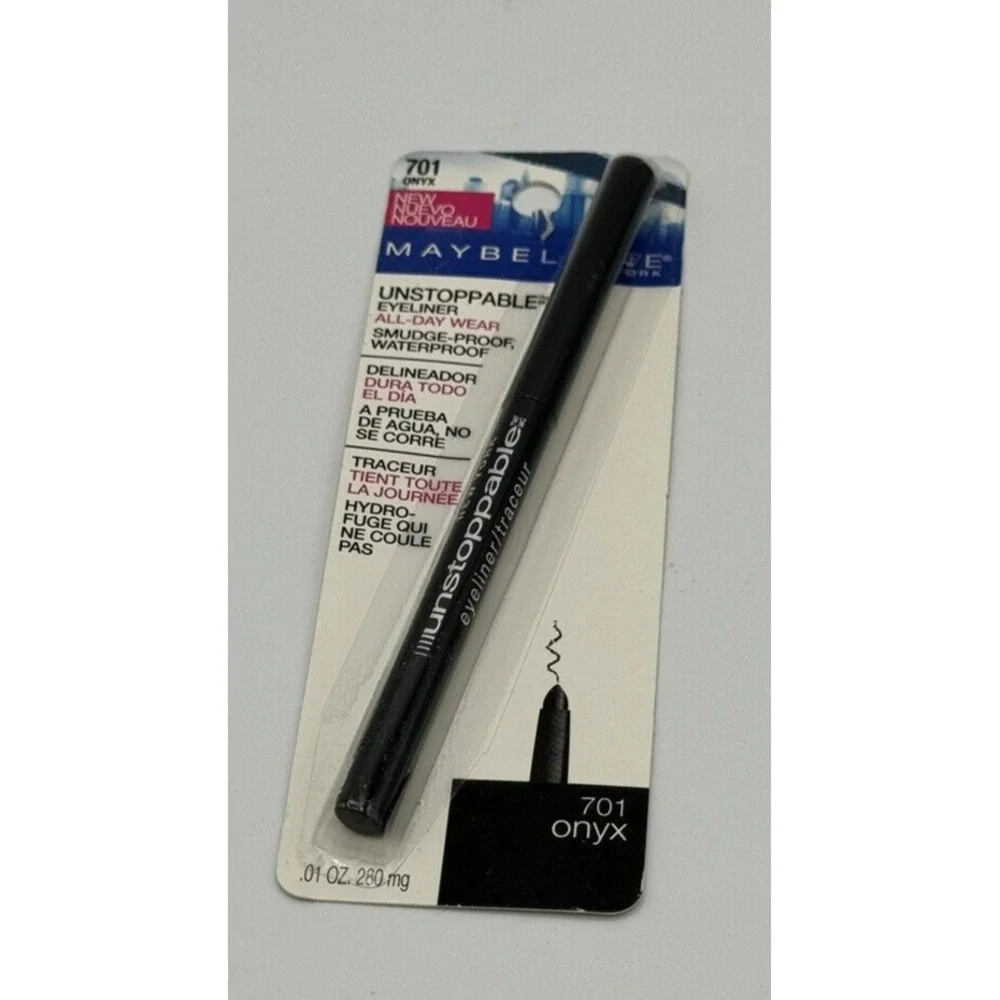 Maybelline Unstoppable 701 Onyx Waterproof Eyeliner All Day Wear 0.01oz‎