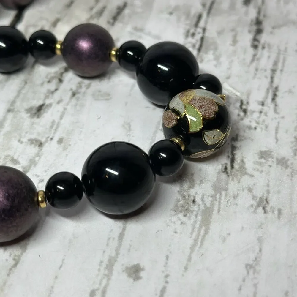 Cloisonné black purple