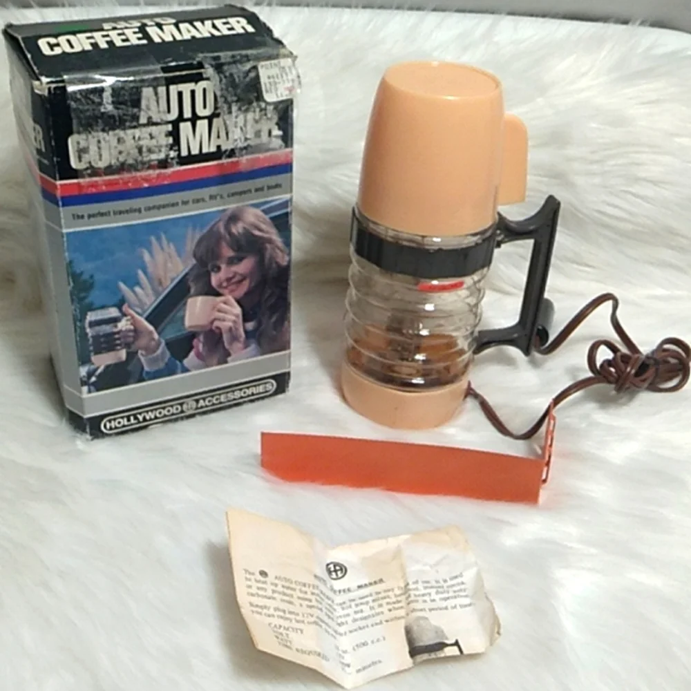 (X-80) RARE Auto Coffee Maker Hollywood Accessories Traveling Car RV Companion