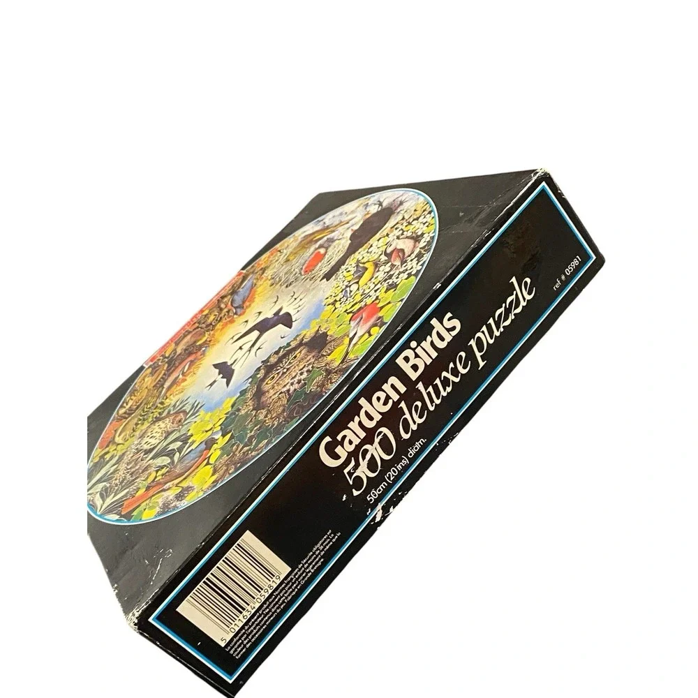 Waddingtons Garden Birds 500 Piece Circular Jigsaw Puzzle 1985 Vintage De Luxe