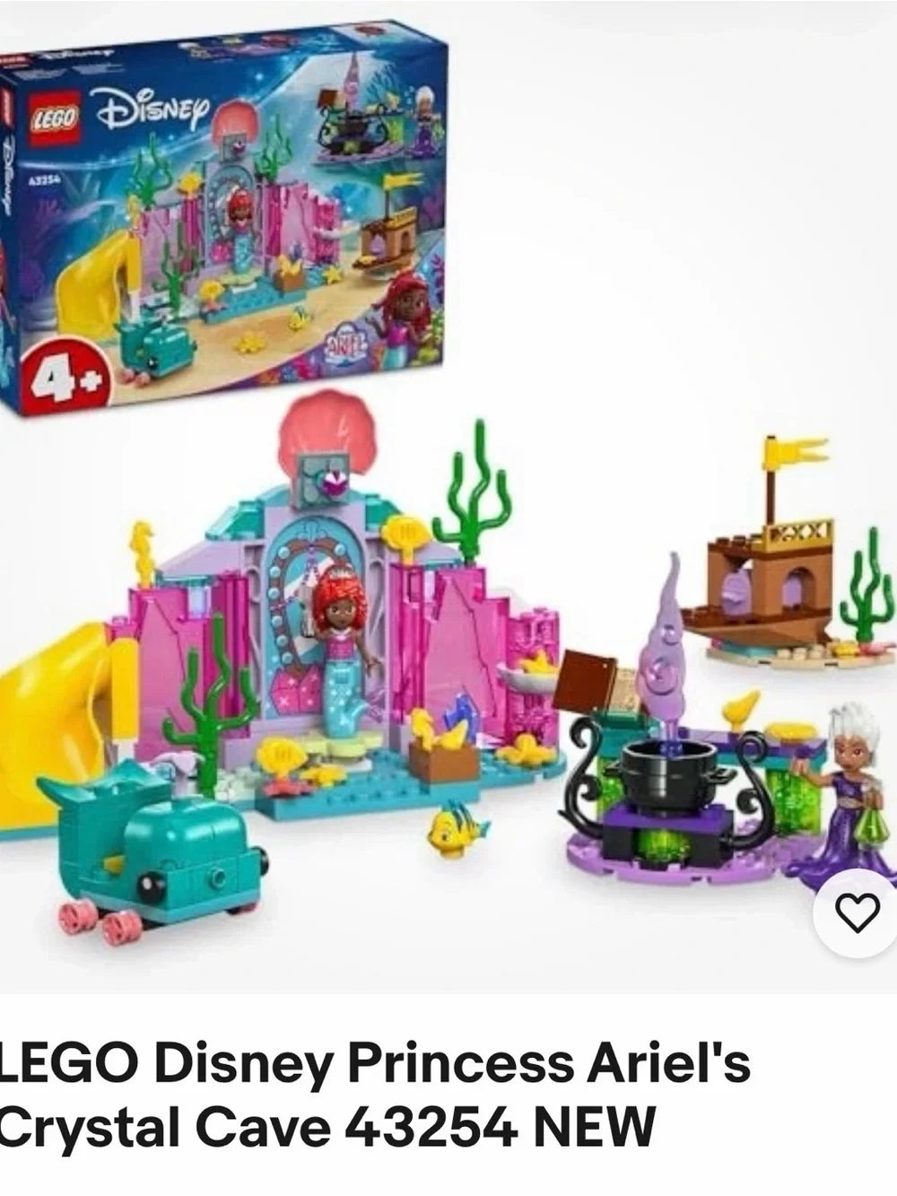 Lego Disney Ariel Crystal Cave Playset - Pink, Teal, Purple, Yellow