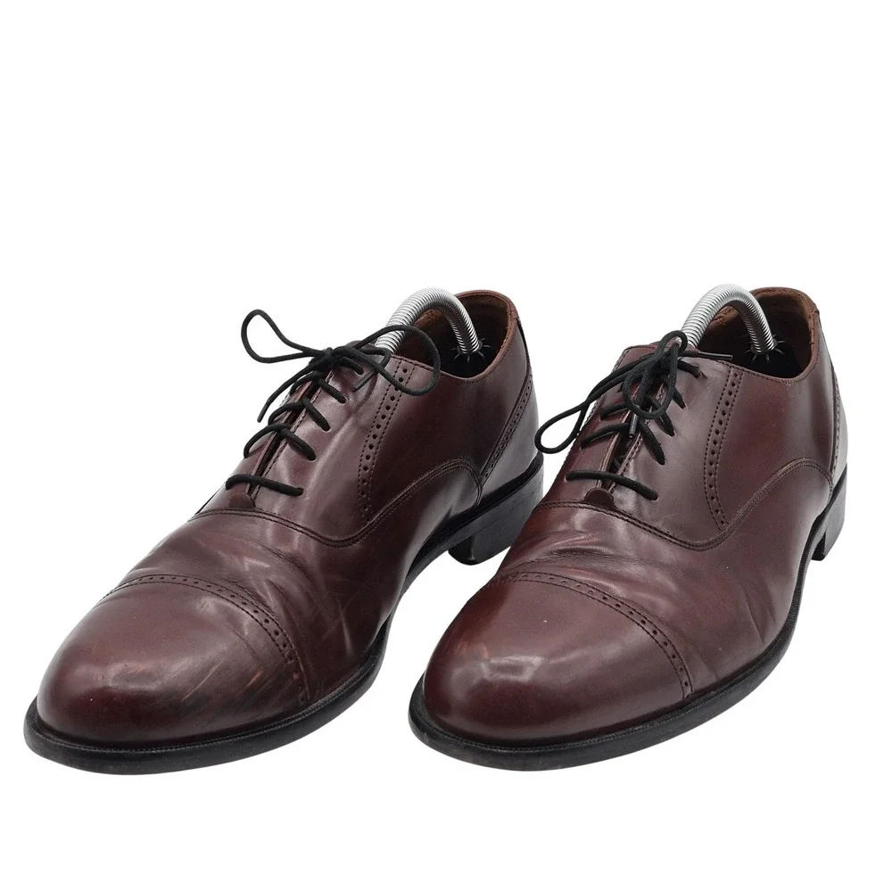 Bostonian Shoes Mens Size‎ 12 Brown Leather Cap Toe Oxford Dress Classics 20352