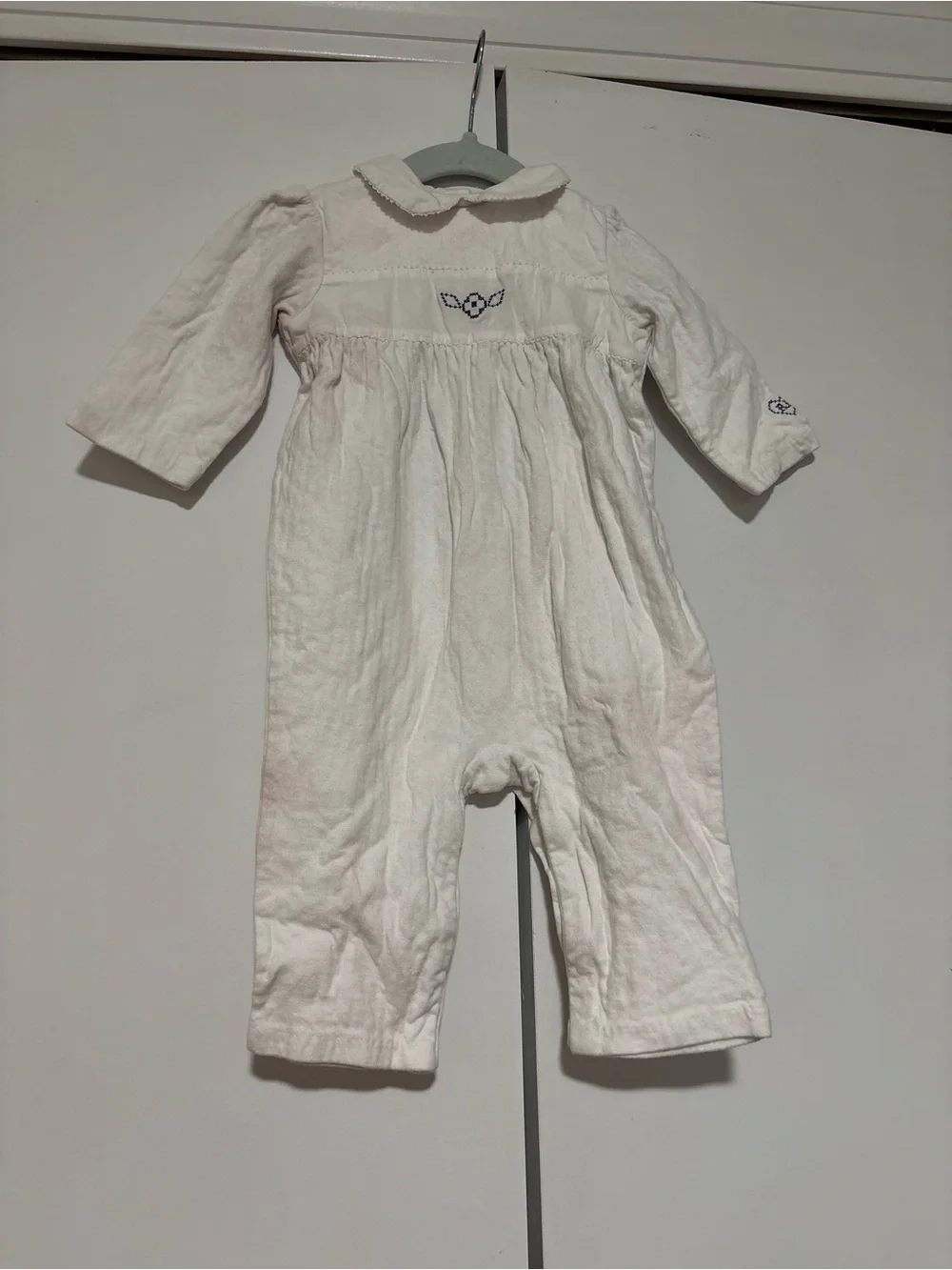 Ralph Lauren 9 months White Baby One-Piece with Peter Pan Collar baptism