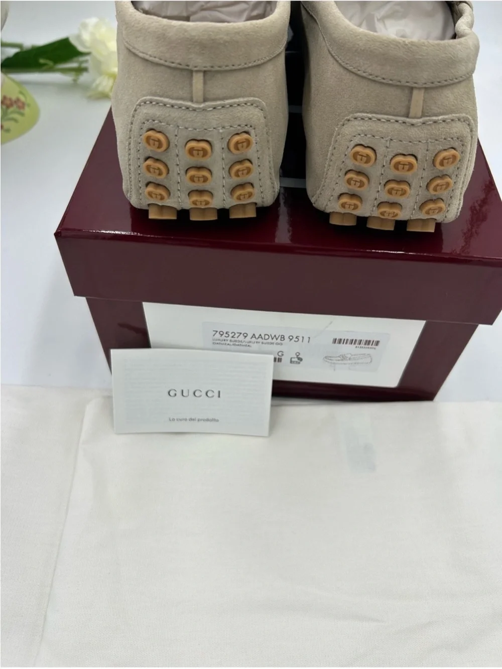 Gucci worn suede box