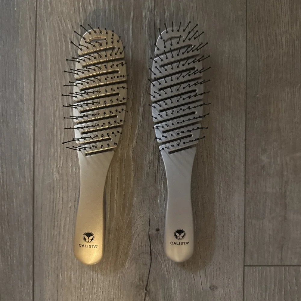 2 Calista Smoothie Hair Brush De-tangle Smooth Style‎ Flexible Lightweight