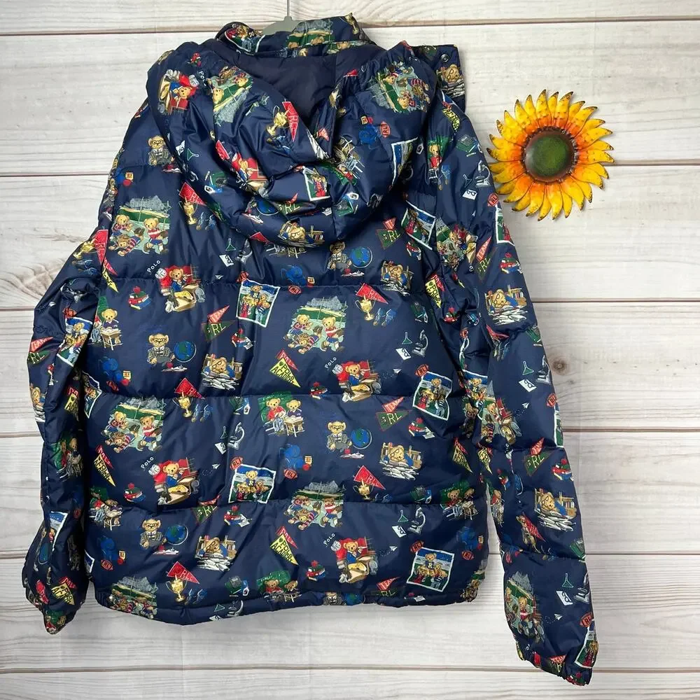 Polo Ralph Lauren Polo Bear Puffer Jacket XL (18-20)‎ Navy Blue