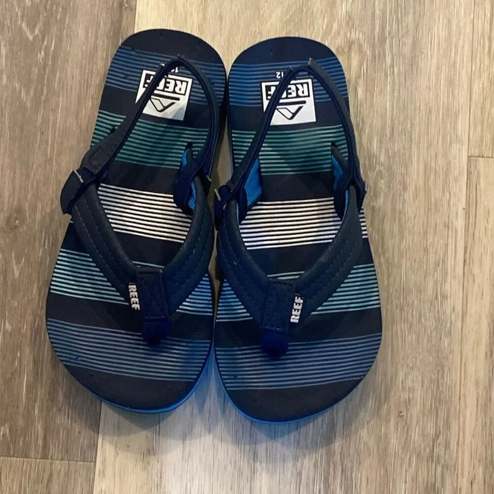 Reef Ahi Kids Sandals | Deep Sea Stripes |  Size 11/12