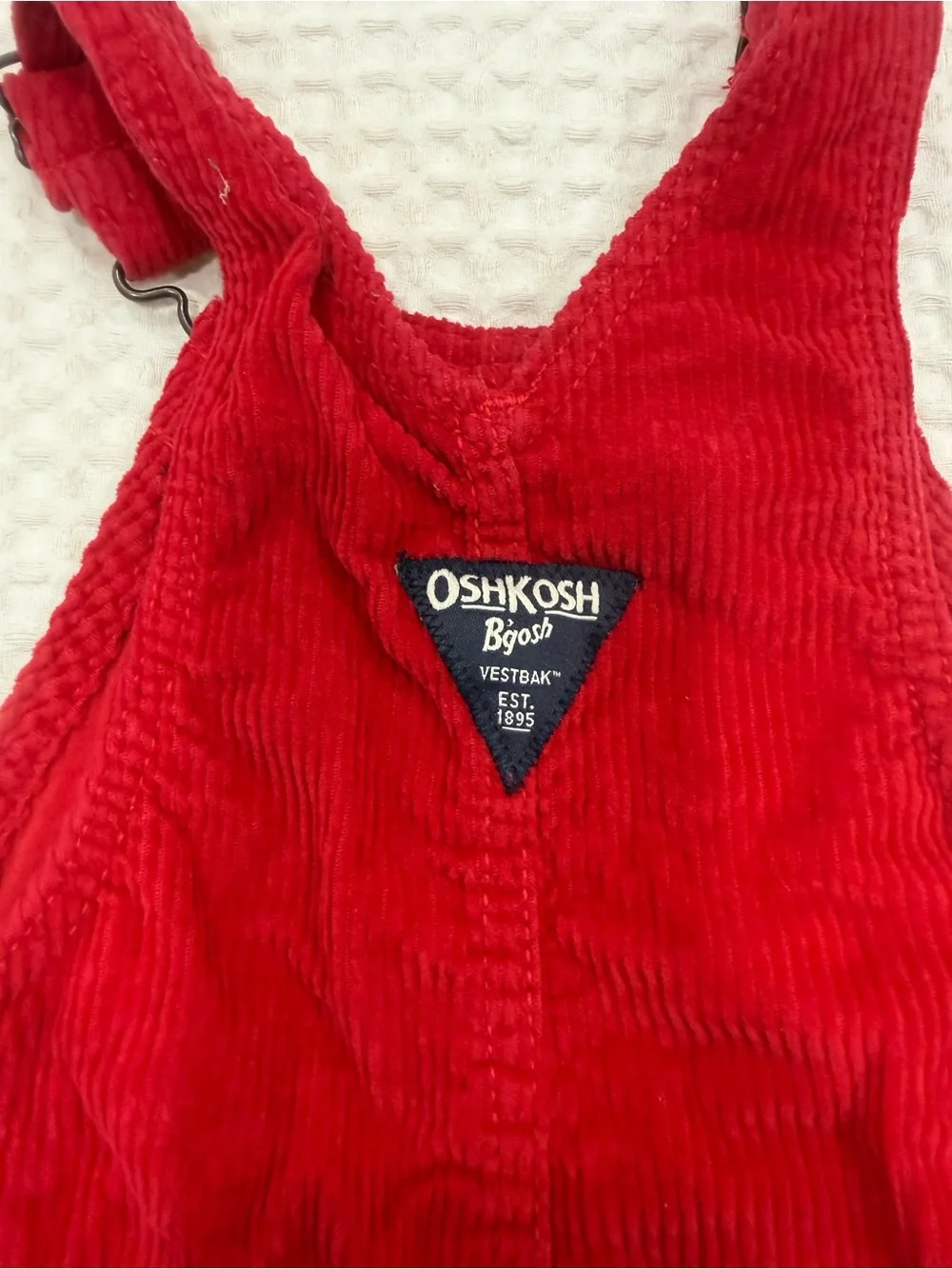 OshKosh B'gosh Bright Red Corduroy Overalls