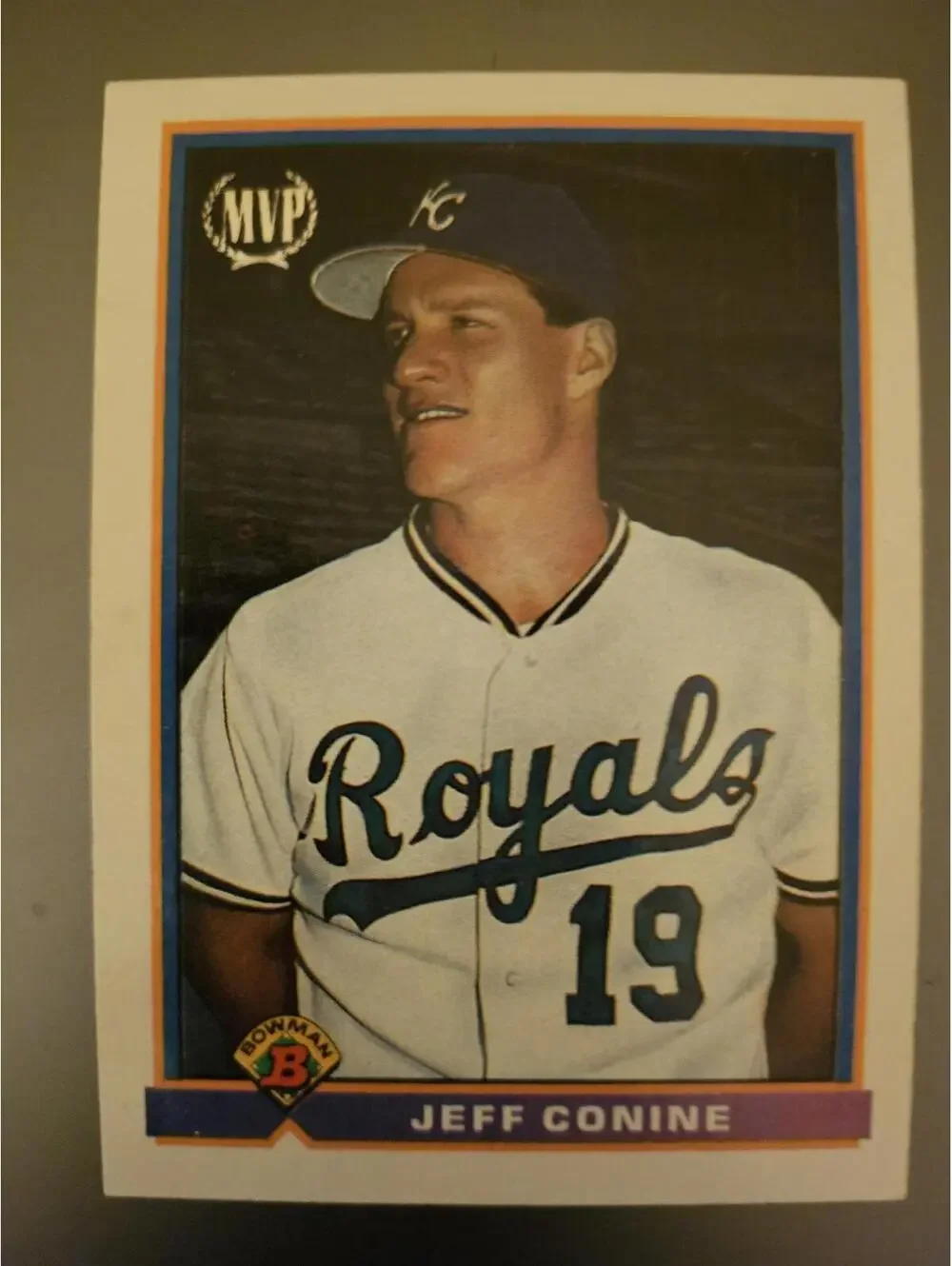 1991 Bowman - Jeff Conine -Rookie Card - MiLB MVP foil - Royals #184
