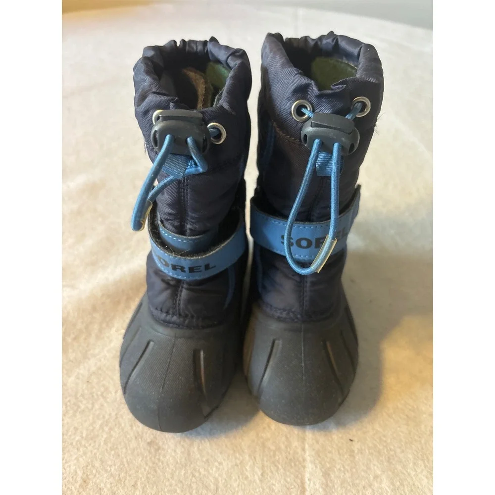 Sorel‎ Snow Boots Toddler 9 Navy Blue Excellent Waterproof Insulated NC1885-464