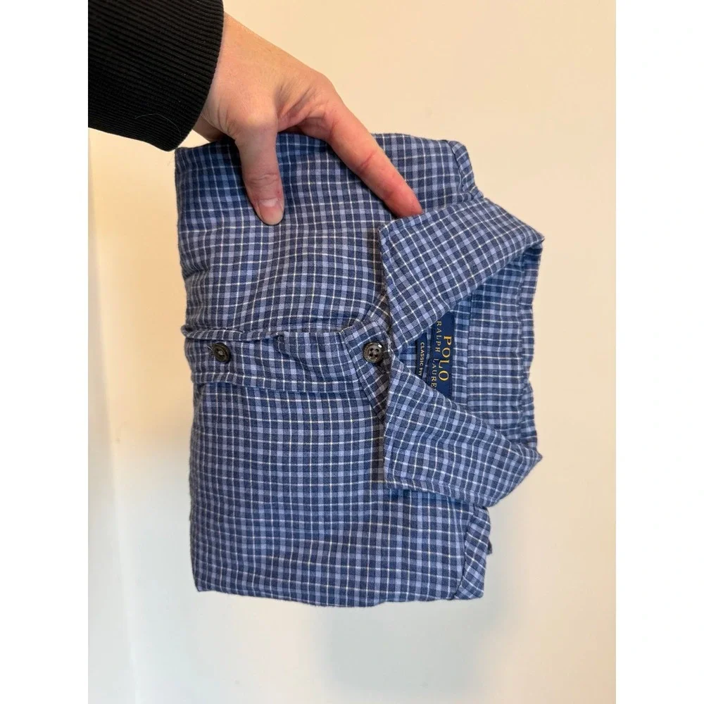 POLO RALPH LAUREN Blue Heather Multi men's large classic‎ fit