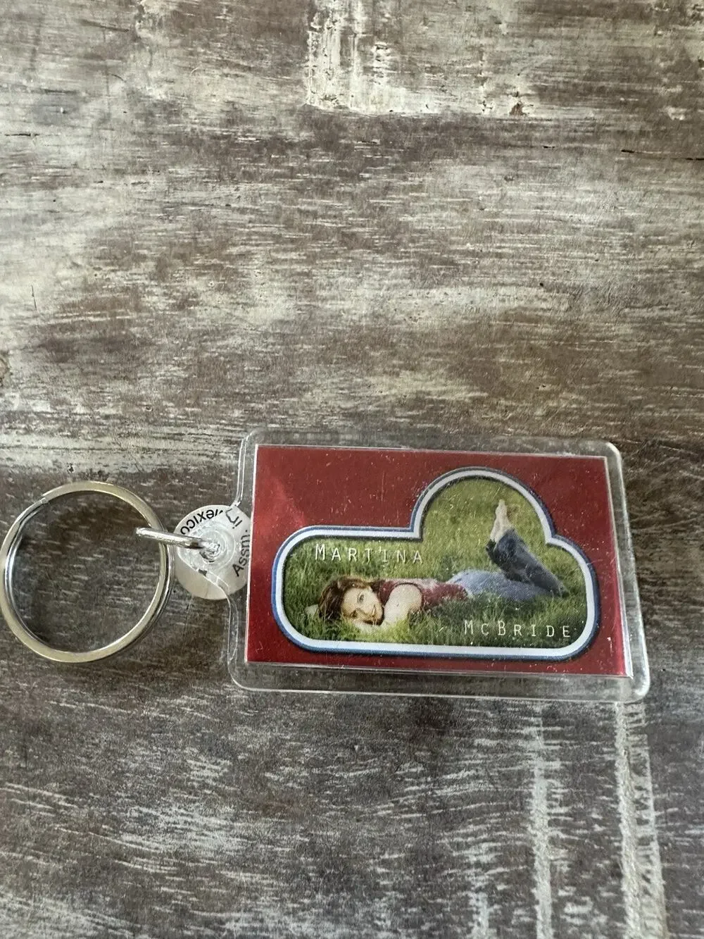 Vintage Keychain Martina McBride Key Ring Acrylic Fob Country Music Artist USA