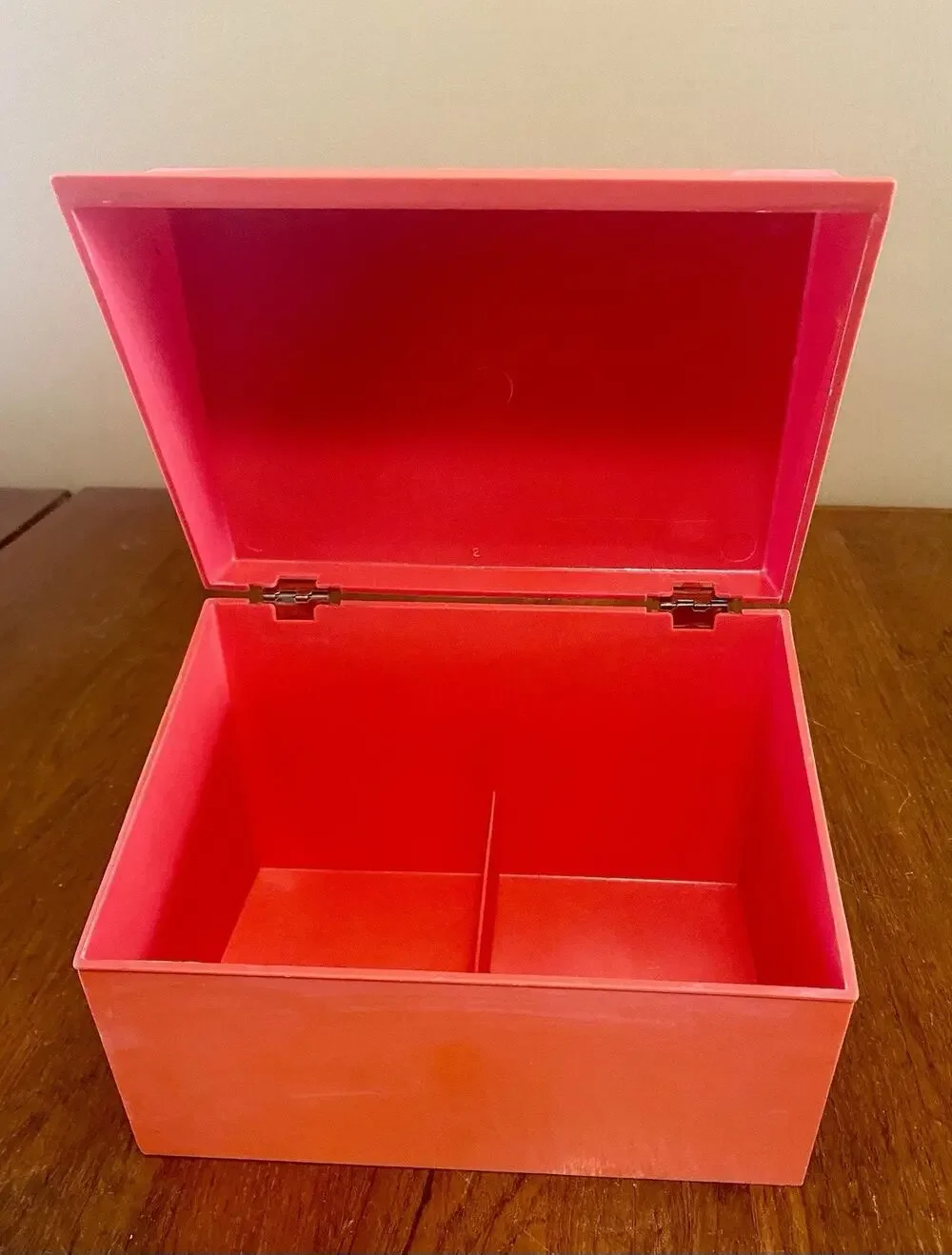 Vintage Recipe Box Betty Crocker 70’s Recipe Card Library Red/Orange Box