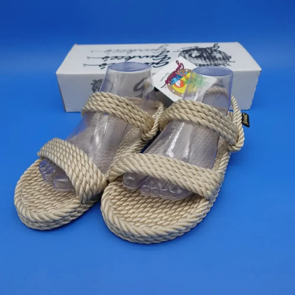 Gurkee’s Montego Rope Sandals Men’s 7.5-8 Beige New With Box
