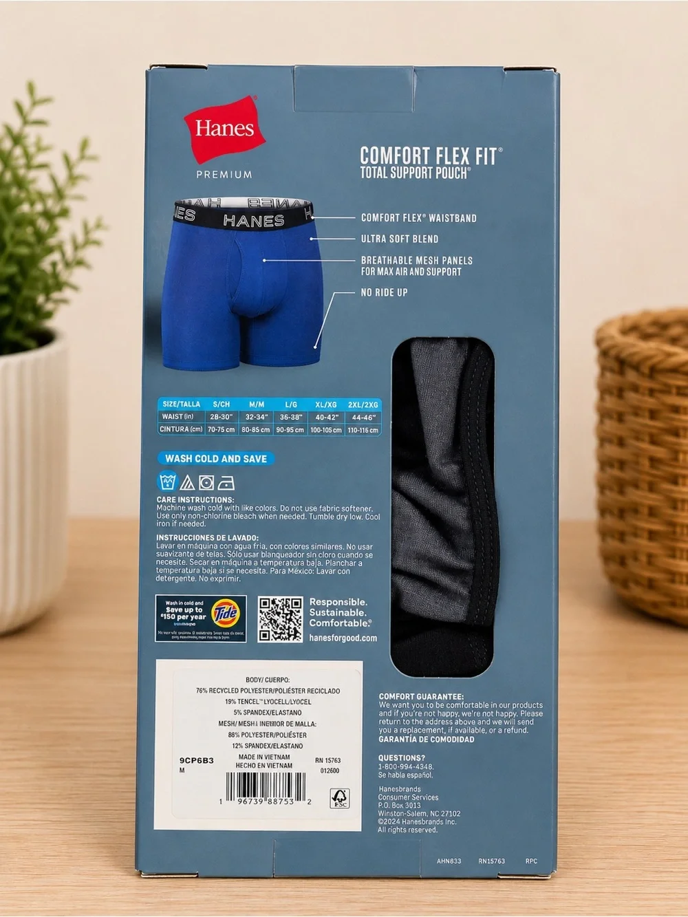 Hanes odor moisture