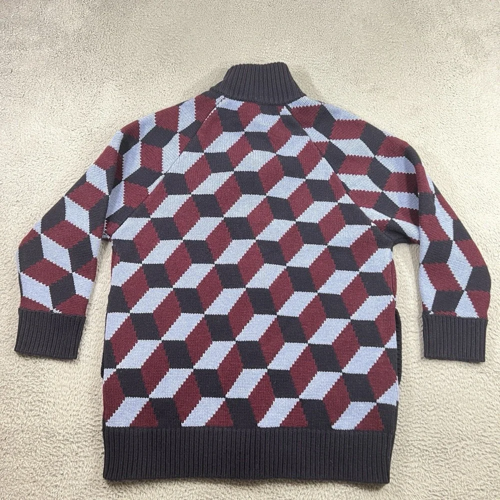 Tory Burch Chevron Sweater Coat Size M  #S7004