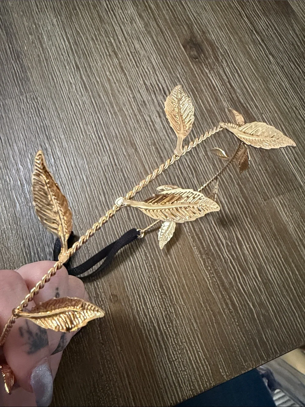Gold Leaf Twisted Wire Headband