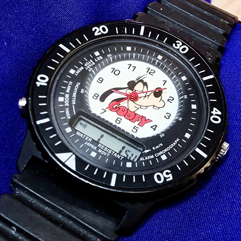 Disney Goofy Vintage Cool Ana-Digital Mens Watch  New battery , keeping time
