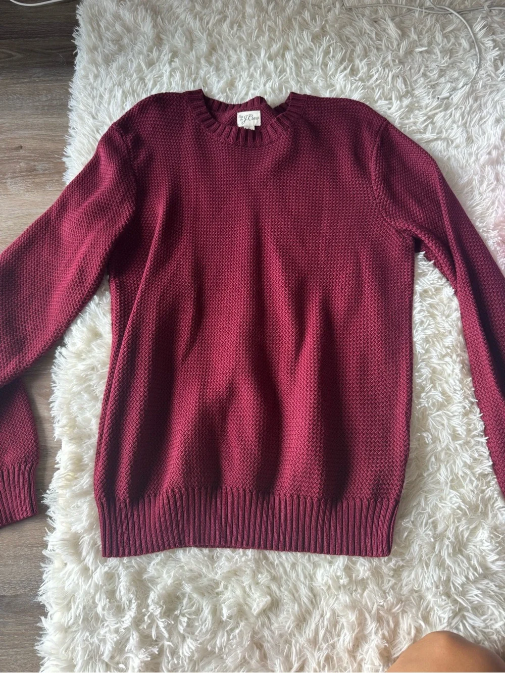 J. Crew Men's Crewneck Sweater in Burgundy Wine