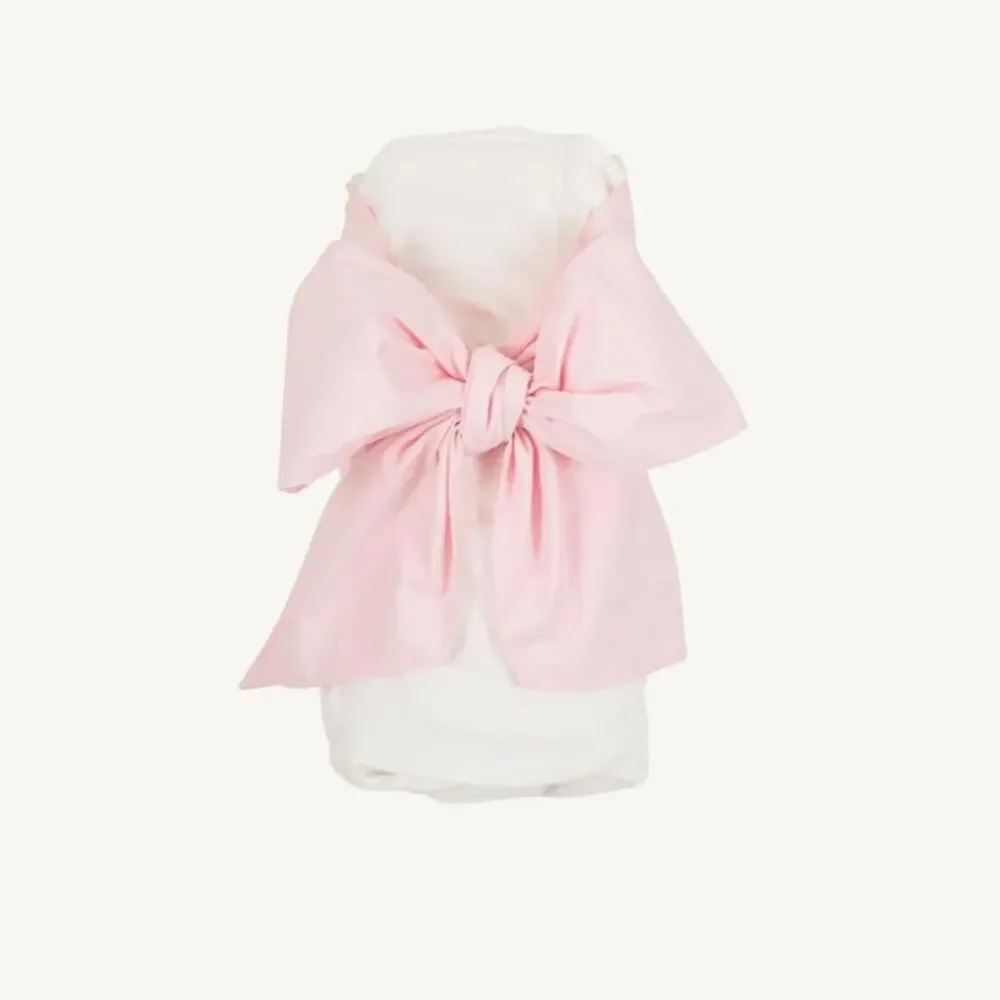 The Beaufort Bonnet Company Pink And White Bow Swaddle NEW With Tags