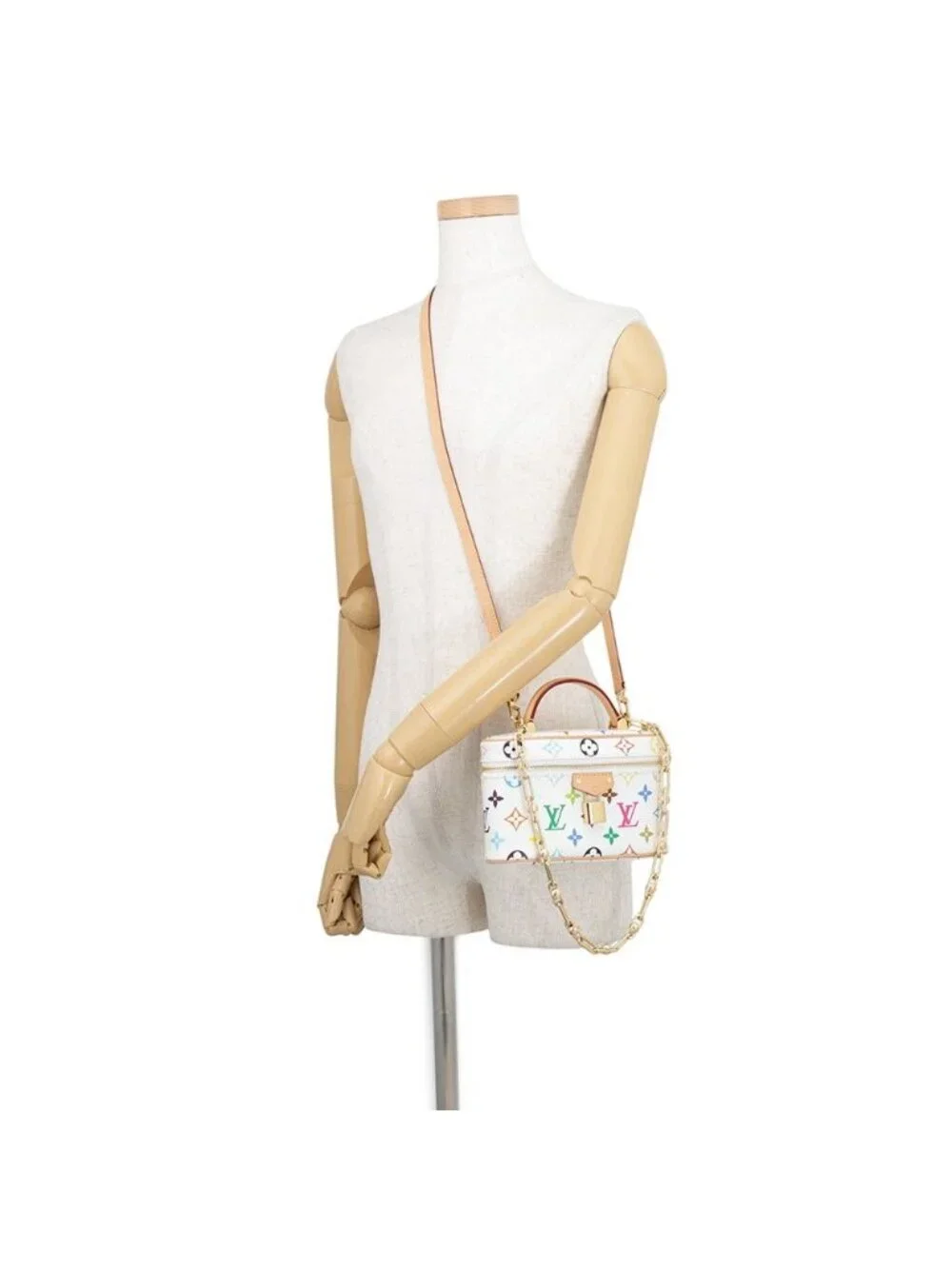 Louis Vuitton Handbag Monogram Multicolor LV Takashi Murakami Vanity Chain