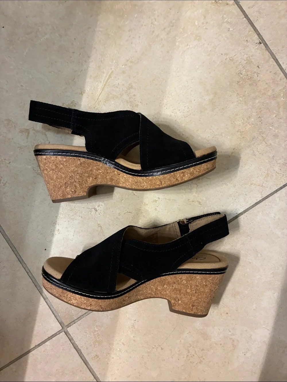 Clarks wedge sandals