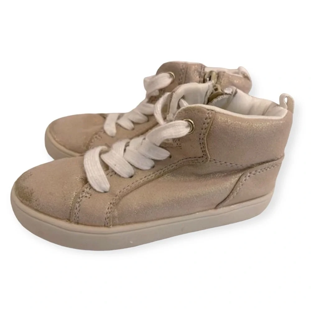 Carters Girls Gold‎ High Tops Size 10