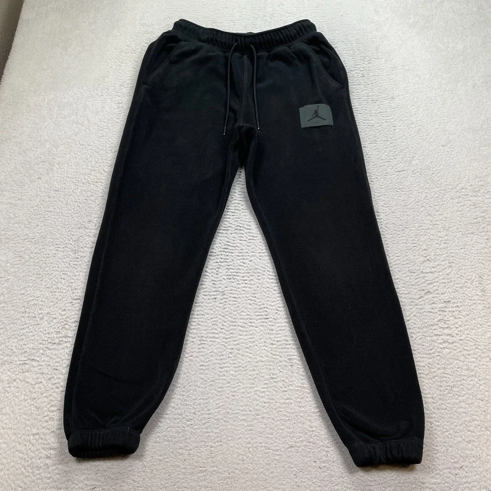 Jordan Essentials Men Fleece Trousers Size Small 30x28‎ FD7531-010 Black