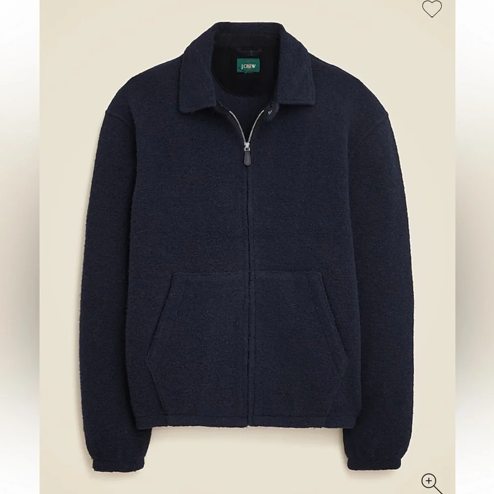 J crew Wool-blend sweater fleece jacket