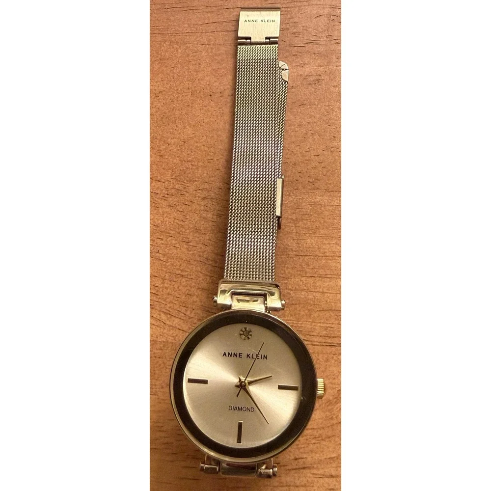 Anne Klein Diamond Women's Genuine Diamond‎ Silver Tone Analog Wrist Watch READ