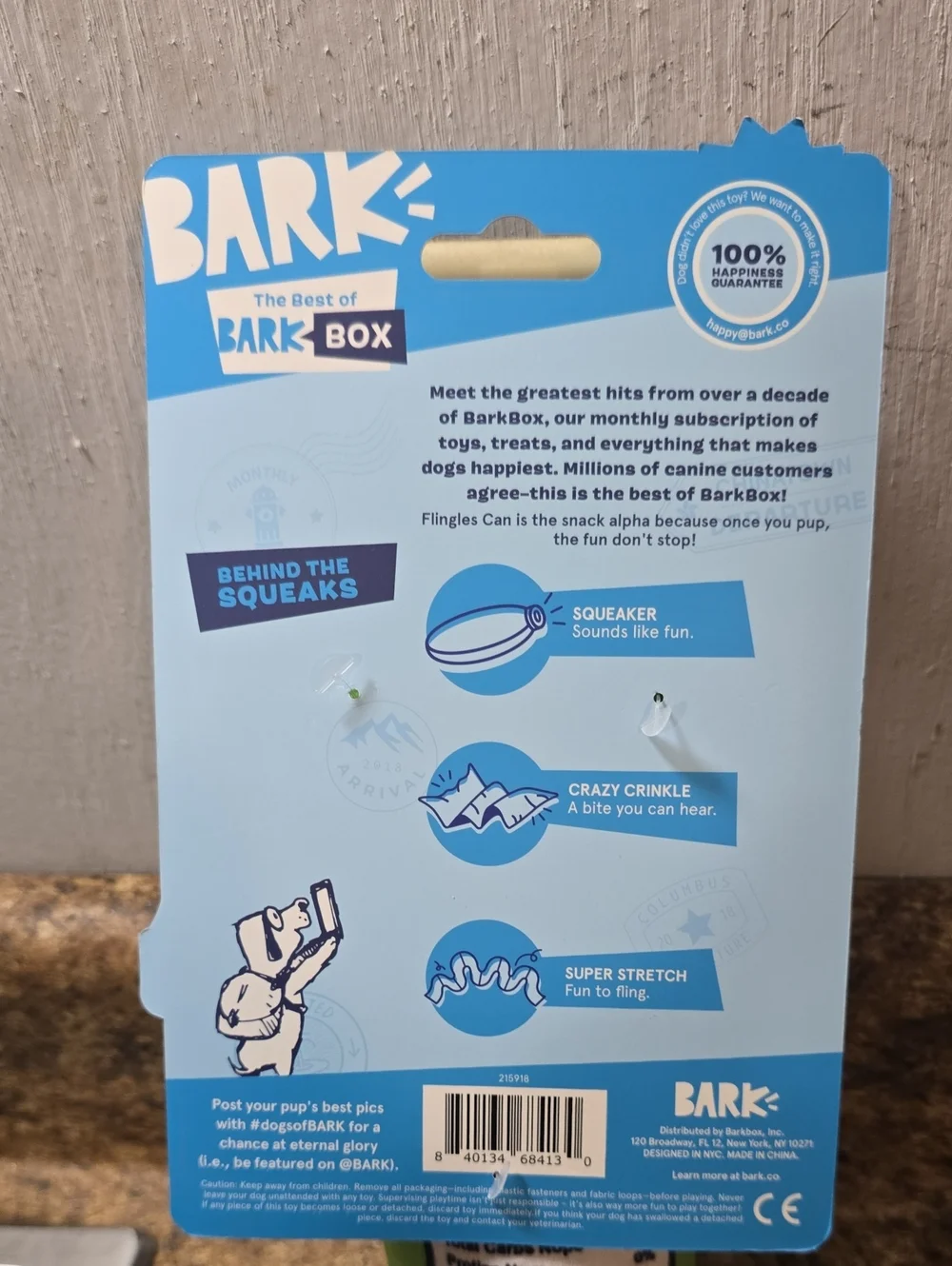 Bark plush squeaky