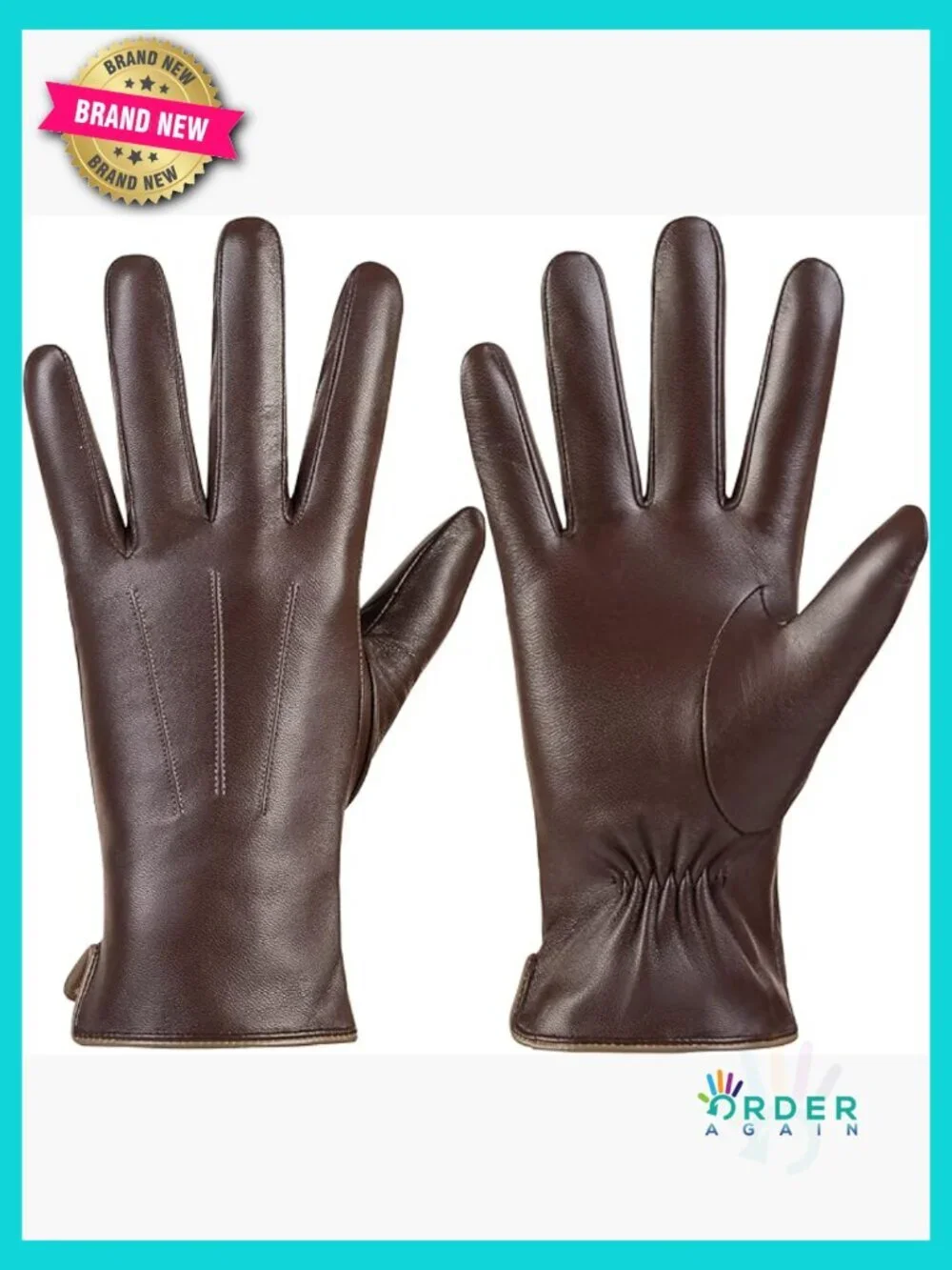 Leather Gloves with Cashmere Lining Touchscreen Driving