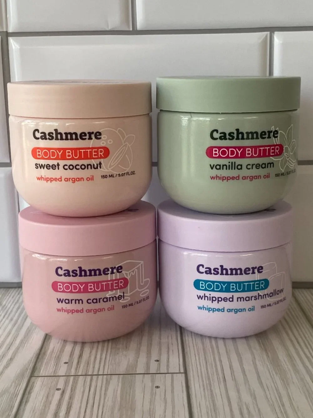 CASHMERE Body Butter 4 piece Bundle * Coconut, Caramel, Vanilla, Marshmallow*